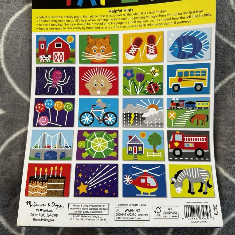 Tape Activity Book, Hangman Tic Toe, Coloring Book, Written Campus Diary Bundle